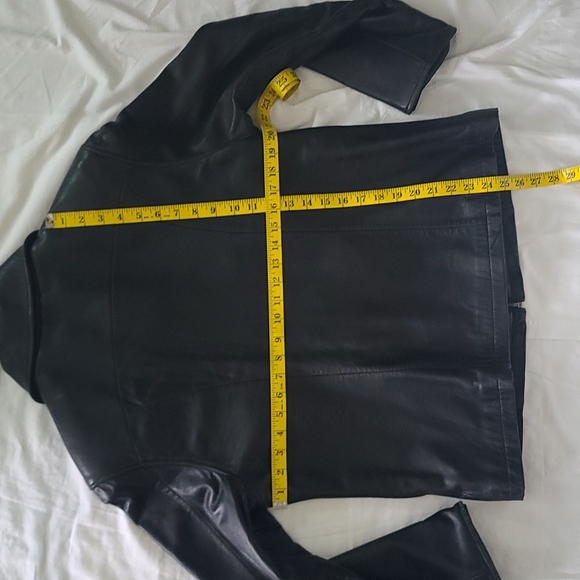 Genuine leather soft black vintage jacket large - Picture 8 of 12